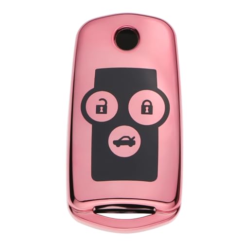 Car 3Button Key Cover Case Key Shell Holder Bag Fob Accessories(pink) Für Honda CRV CR-V 2012 2013,Für HRV,Für Jazz,Für Acura,Für Spirior von CWYINP