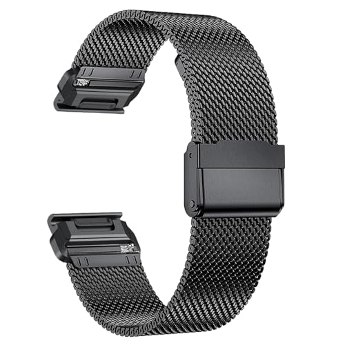 CWZZWS 22mm 26mm Quickfit Milanese Metallgurt für Epix Gen2 Fenix7 7X Solar/6x 6xpro 5xplus Forerunner 955 Enduro 2 Watchbänder von CWZZWS