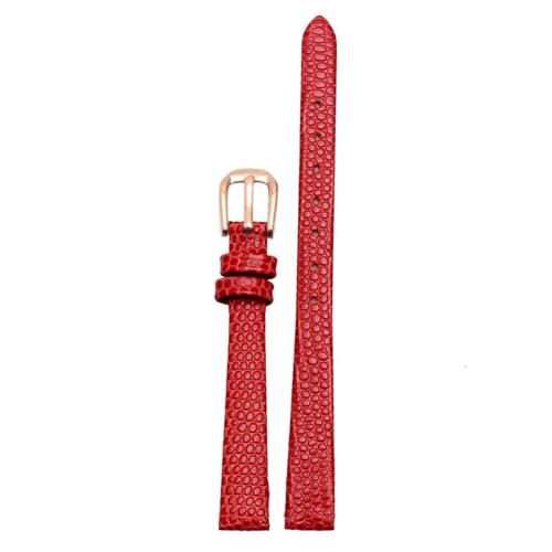 CWZZWS Echtes Leder Uhren -Womenband -Womens Armband 6 mm 8 mm 10 mm 12 mm Eidechsen Leder Uhrengurt kleine Armbanduhr Gürtnadelschnalle von CWZZWS