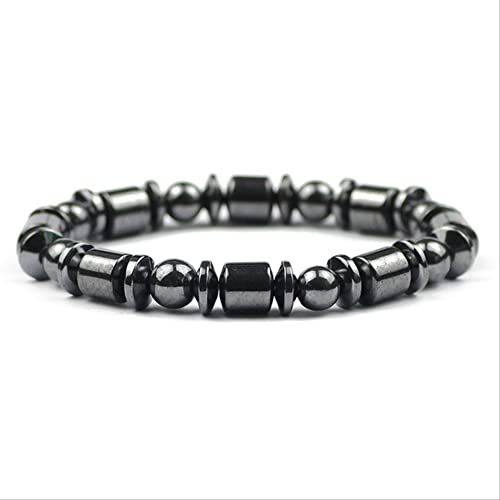 CWZZWS Energie Hämatit -Armbänder Männer Hämatit -Charme Armbänder Frauen Naturstein Glücksarmband von CWZZWS