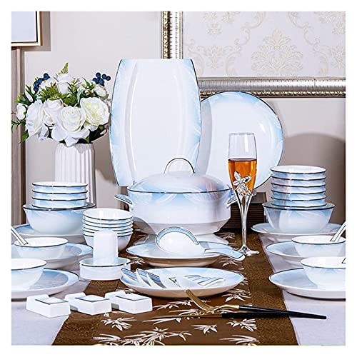 CWZZWS Essschild Set 56/60pcs Keramik -Geschirr Set Bone China Tischgeschirr Teller Keramik Kombination Dinner Service Set Diner Set CWZZWS Essschild Set 56/60pcs Keramik -Geschirr Set Bone China Tischgeschirr Teller Keramik Kombination Dinner Service Set Diner Set von CWZZWS
