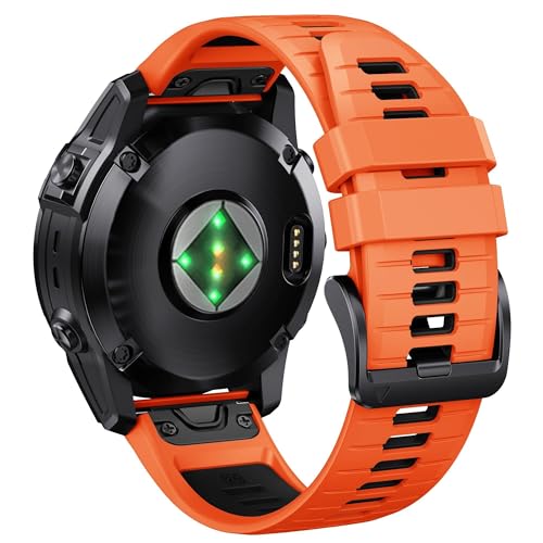 CWZZWS Für Fenix 7X Pro/6x Pro -Band für Fenix 6X -Gurt Fenix 7X Band 26mm Breite Fenix 5X Plus -Armband für Abstammung MK2i/Tactix Delta/Tactix 7 Pro/Tactix 7 Soft Silicon Uhrenbänder von CWZZWS