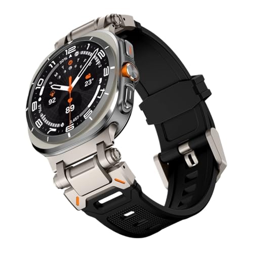CWZZWS Gummigurt für Galaxy Ultra 47 mm weiches Silikonband für Galaxie 7 Ultra 47 mm Keine Lücken Armband Correa Watchbänder von CWZZWS