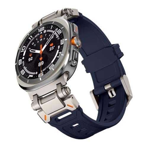 CWZZWS Gummigurt für Galaxy Ultra 47 mm weiches Silikonband für Galaxie 7 Ultra 47 mm Keine Lücken Armband Correa Watchbänder von CWZZWS