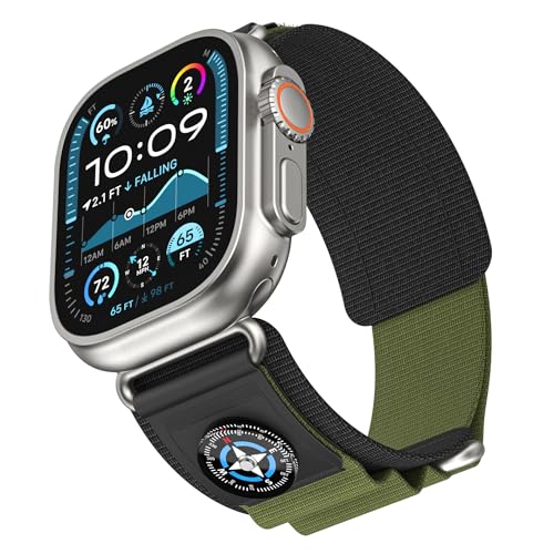 CWZZWS Hochdichte Nylon Uhrenband für Band 49 mm 45 mm 44 mm Gummi -Uhrenband 10. 46 mm 42 mm Bergsteiger Sportgurt von CWZZWS