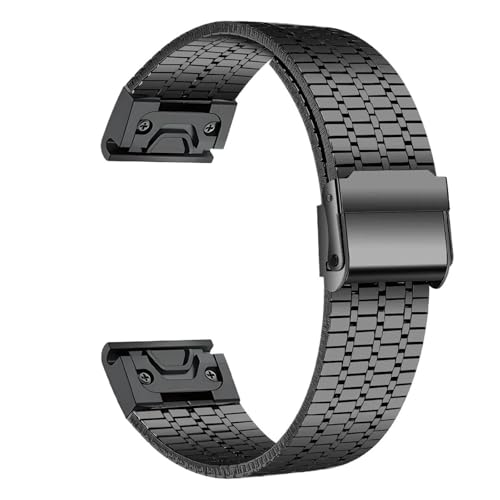 CWZZWS Schnellpass Edelstahlgurt für Uhr Fenix 6 7 Pro 5 Plus 5s 6s 7s No Lücken 26 mm 22 mm 3 Stunden 945 Gebogene Endmetallband Uhrengurt von CWZZWS