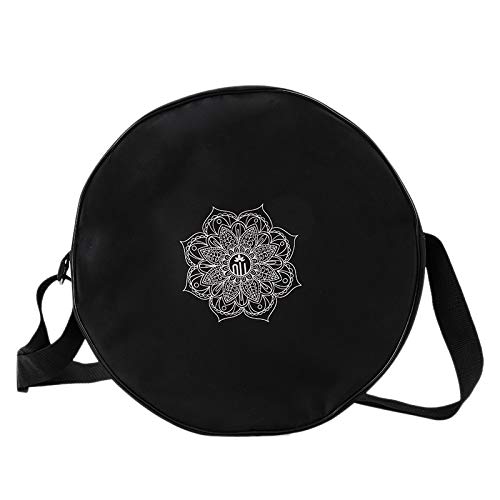 CYA Yoga Rad Tasche Nylon Schwarz Mandala Blumen 36X 14Cm Yoga Rad Tasche für Yoga Rad mit GroßEm Fassungs VermöGen von CYA