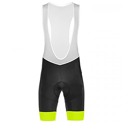 Fahrradhose,Fahrradhose Herren Farbe Radfahren BIB Shorts Bike Kurzer Lätzchen Strumpfhosen Für Mann Sommer Atmungsaktive Schnelle Trockene 19d Gel Gepolsterte Shorts (Color : Yellow, Size : XXL) von CYMKYQ