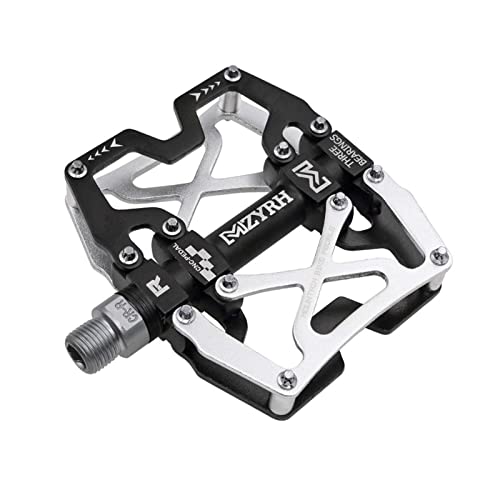 Fahrradpedale,Pedale Fahrrad Mountain MTB Bike Wide Pedals 9/16" Cycling Sealed 3 Bearing Pedals CNC Machined Lubricated Sealed Bearing Platform Pedals (Color : White) von CYMKYQ