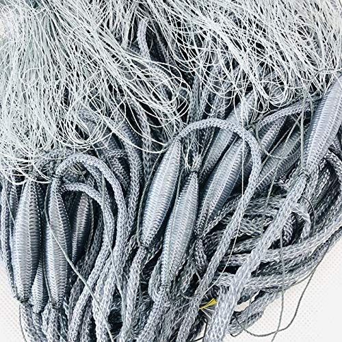 Kiemennetz,Fischernetz Fischen Gill Net 3 Ebenen Nylon-Mesh-Fischnetz-Trap-1.5 * 30M Linie 2mm Handmade Casting Net Fischerei-Zubehör (Color : 40mm) von CYMKYQ