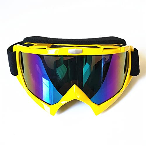 Motocross Brille,Motorradbrille Motocross Goggles Off Road Motorrad Schutzausrüstung Gläser Schmutzrad Sonnenbrille Downhill Mountainbike-Brillen (Color : Model 3 Rainbow lens) von CYMKYQ