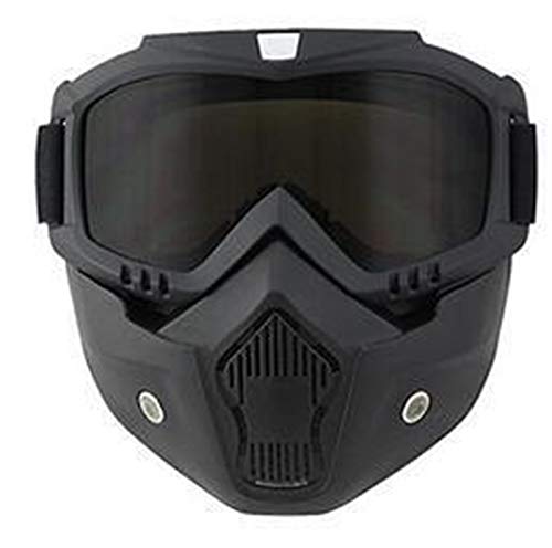 Motocross Brille,Motorradbrille Motorradbrillen Maske Stil Schutzfüllsturzhelm Sonnenbrille Road Riding Motorrad Gläser abnehmbar (Color : Matte) von CYMKYQ