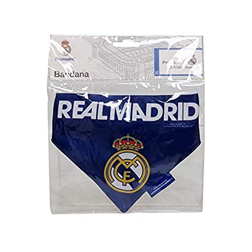 Real Madrid CF Bandana für Haustiere, Hund und Katze, Einheitsgröße, verstellbar, blau, offizielles Lizenzprodukt (CyP Brands) von CYPBRANDS