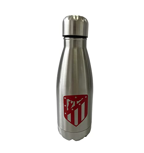 Atletico de Madrid Wasserflasche, Edelstahl, luftdicht, 550 ml, metallisiert, offizielles Produkt (CyP Brands) von CYPBRANDS
