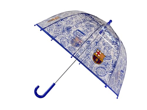CyP Brands FCBarcelona Regenschirm für Kinder, Durchmesser 48 cm, manuell, Blase, transparent, offizielles Produkt, bunt, única von CYPBRANDS