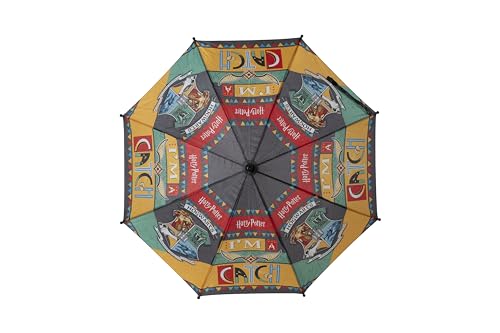 CyP Brands Harry Potter Automatischer Regenschirm für Jungen und Mädchen, mehrfarbig, offizielles Produkt, bunt von CYPBRANDS