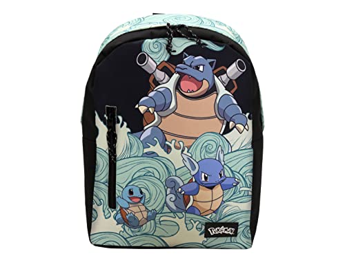 CYPBRANDS Squirtle Rucksack für Kinder, 34 x 44 cm, 1 Stück, grün, Talla única, Rucksack für Jungen, anpassbar an Pokémon-Trolley, Squirtle von CYPBRANDS