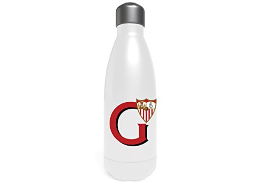 Sevilla Wasserflasche aus Edelstahl, Trinkflasche, luftdicht, Buchstabe G, 550 ml, Weiß, offizielles Produkt (CyP Brands) von CYPBRANDS