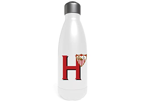 Sevilla Wasserflasche aus Edelstahl, Trinkflasche, luftdicht, Buchstabe H, 550 ml, Weiß, offizielles Produkt (CyP Brands) von CYPBRANDS