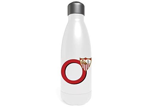 Sevilla Wasserflasche aus Edelstahl, Trinkflasche, luftdicht, Buchstabe O, 550 ml, Weiß, offizielles Produkt (CyP Brands) von CYPBRANDS