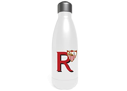 Sevilla Wasserflasche aus Edelstahl, Trinkflasche, luftdicht, Buchstabe R, 550 ml, Weiß, offizielles Produkt (CyP Brands) von CYPBRANDS