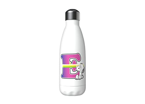 Snoopy Wasserflasche aus Edelstahl, luftdicht, mehrfarbig, 550 ml, Weiß, offizielles Lizenzprodukt (CyP Brands) von CYP