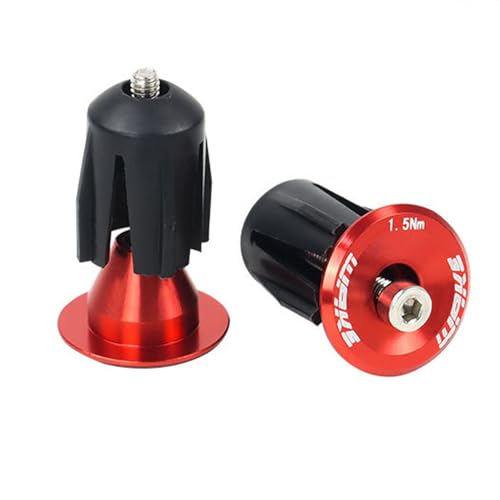 CYSKY Fahrradlenker End Plugs Bar Caps 1 Paar Fahrrad Lenkergriffe Bar End Cap für die meisten Fahrrad, Mountainbike, Rennrad, MTB, BMX (Rot) von CYSKY