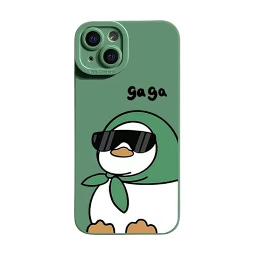 CYZJPRVN Handyhülle Gaga Duck Phone 15 14 13 12 Pro Max Hülle Silikon Soft Ultra Slim Case-Dark Night Green-Phone 11pro von CYZJPRVN
