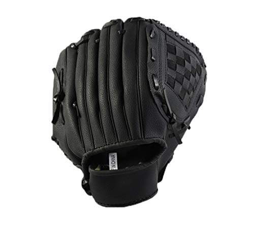 CZ-XING Outdoor Baseball Handschuh Sport Schlaghandschuhe Baseball-Handschuh Teenager Baseball Handschuhe Softball Sport Handschuhe Mehrfarbig (Schwarz, L) von CZ-XING