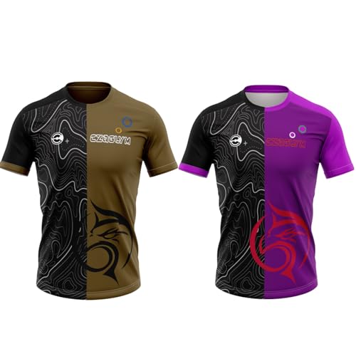 Fahrradtrikot Herren Kurz Herren Mountainbike MTB Top Kurzarm Atmungsaktiv Bequem Weich Feuchtigkeitstransport Radtrikot，Geeignet Für Viele Outdoor-Sportarten (TYP-2+TYP-5,M) von CZQGLYM