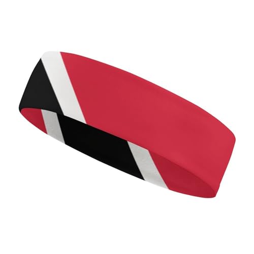 Elastisches Stirnband für Herren und Damen, Trinidad und Tobago-Flagge, Schweißbänder für Laufen, Yoga, Tennis, Fitness, Basketball und mehr (2 Stück) von CZZYH