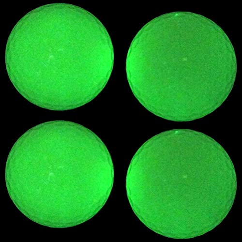CaCaCook Golfbälle, Fluoreszierende Golfbälle für Nachtsportarten Im Dunkeln leuchtende Golfbälle Langlebige helle leuchtende Bälle - Keine LEDs im Inneren (4 Stück) von CaCaCook