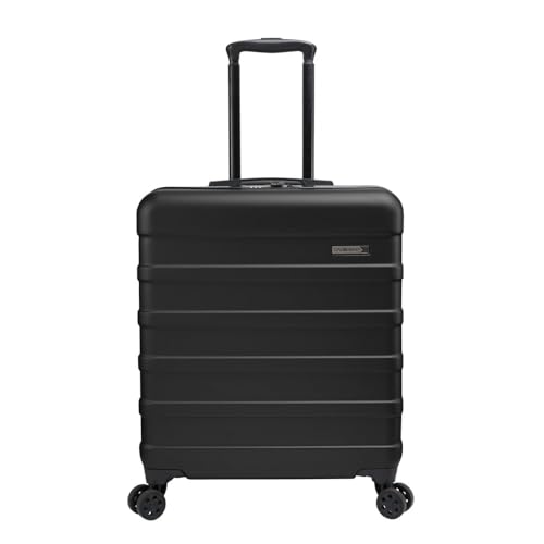 Cabin Max Anode 56x45x25cm Handgepäck Koffer - Leicht, Hartschale, 4 Rollen, Zahlenschloss geeignet für Jet 2, BA, Easyjet (56L Schwarz), 56x45x25cm von Cabin Max