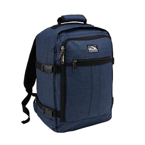 Cabin Max Metz - 40x30x20 Rucksack Ideales WIzzair Handgepäck und Reiserucksack für Flugzeug, Reisetasche - Handgepäck 40x30x25 Eurowings (Recycelter Stoff 40x30x20cm) von Cabin Max