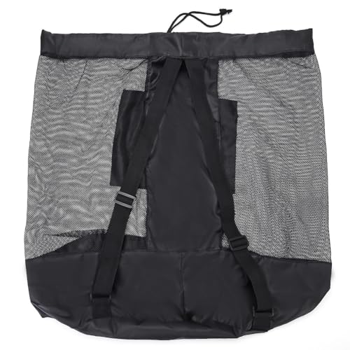 Cachpib Große Kordelzug-Mesh-Tasche für Bälle, starke belastbare Netz-Fußballtasche mit Kordelzug für Fußball, Basketball, Volleyball, Baseball, L One von Cachpib