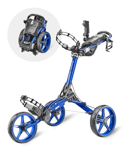 CaddyTek Unisex-Erwachsene CaddyLite Compact, Blau Golf Push Pull Cart/Trolley von CaddyTek