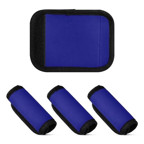 4 Stück Gepäckgriffbandagen Komfort Koffer Zubehör Gepäckgurt Abdeckung für Reisetasche Gepäck Koffer Marineblau von Caihoyu