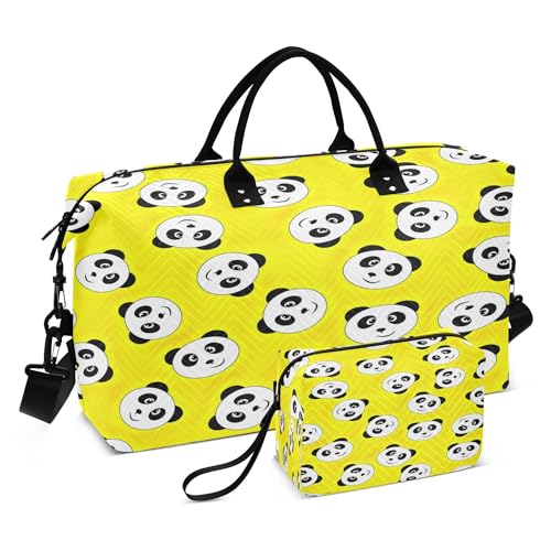 Übergroße Reisetasche, Sporttasche, Tragetasche und Gepäck mit verstellbarem Riemen für Trekking, multifunktionaler Panda, Mehrfarbig/Meereswellen (Ocean Tides), 1 size, modern/enganliegend von Caihoyu