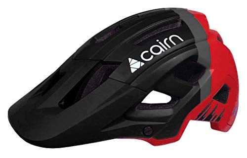 CAIRN - Fahrradhelm Erwachsene Berghelm Active Allmountain Schwarz Rot - Dust II - Moutainbike All Terrain Outdoor von Cairn