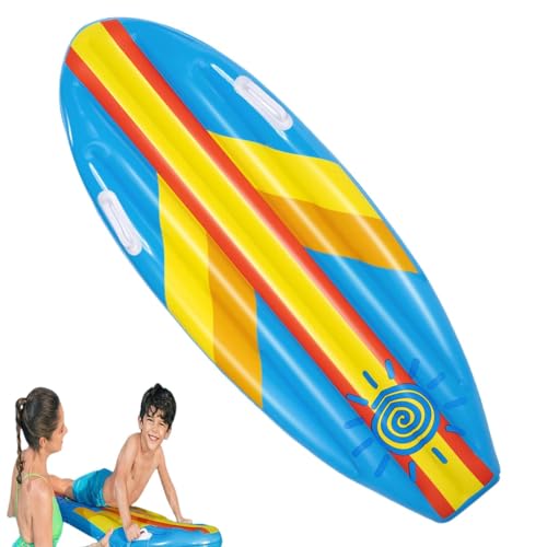 Aufblasbares Surfbrett, Bunte aufblasbare Schwimmer, stabile Surfbrett-Schwimmer, Surf-Party-Dekorationen, Strand-Pool-Spielzeug, Wasserspielzeug-Surfbrett, Wiederverwendbare Surf-Schwimmer von Calakono