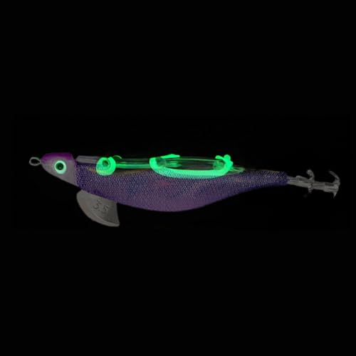 Calakono Glow Squid Jigs,Glow Squid Lures - Leuchtende Tintenfisch-Jighaken - Fluoreszierende Tintenfisch-Jig-Haken, Salzwasser-Tintenfisch-Jigs, Tintenfisch-Ärmel-Angel-Jigs, von Calakono