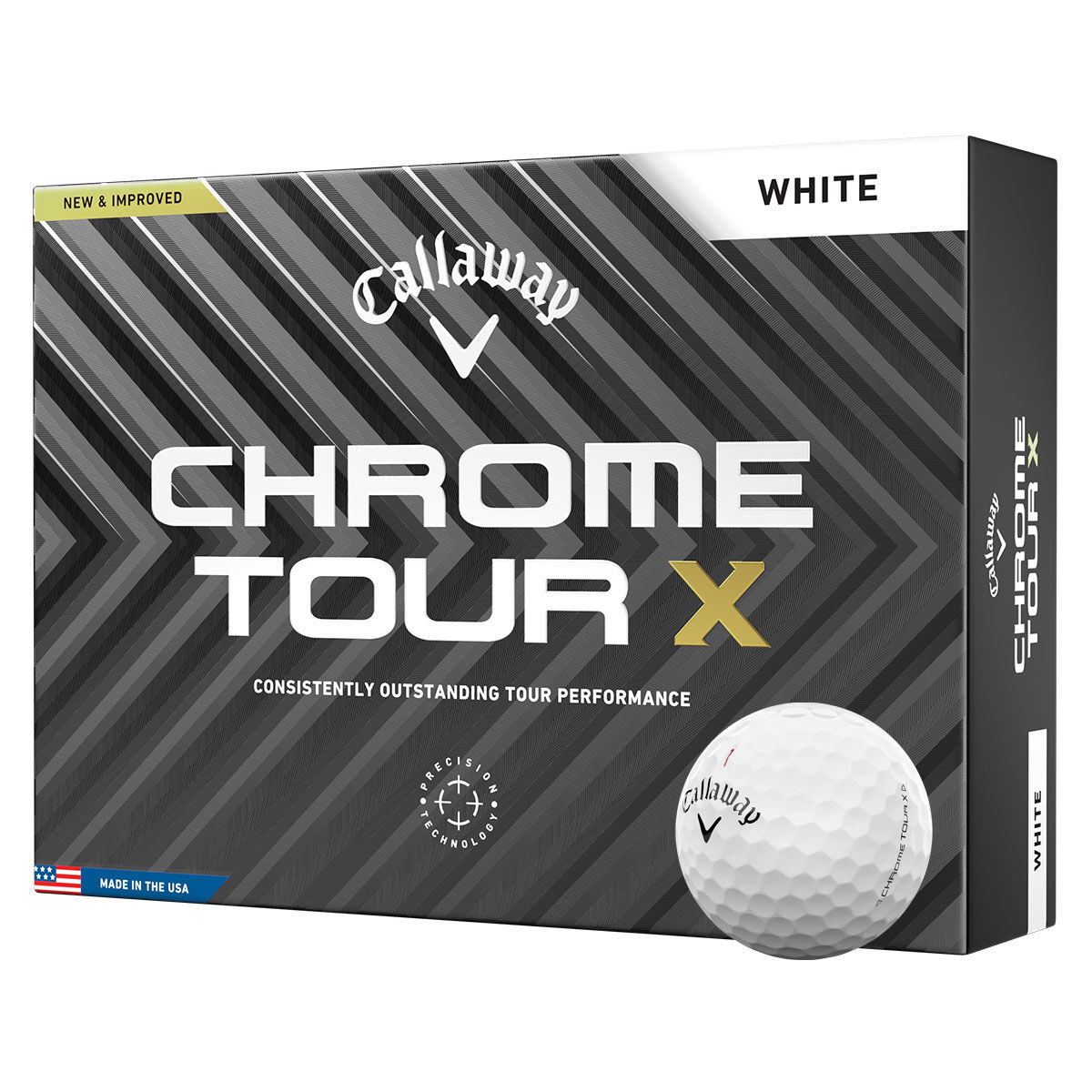 Callaway Chrome Tour X 12 Golf Ball Pack, Mens, White | American Golf von Callaway Golf