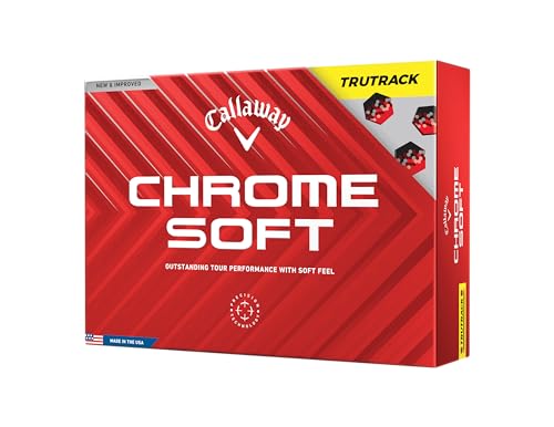 Callaway Golf Chrome Soft Golfbälle (Version 2024, True Track, Gelb) von Callaway Golf