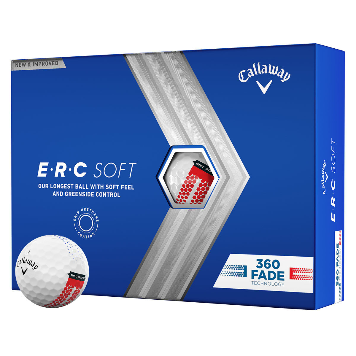 Callaway Golf Golf Ball, E.R.C Soft 360 Fade 12 Pack, Mens, White | American Golf, One Size von Callaway Golf