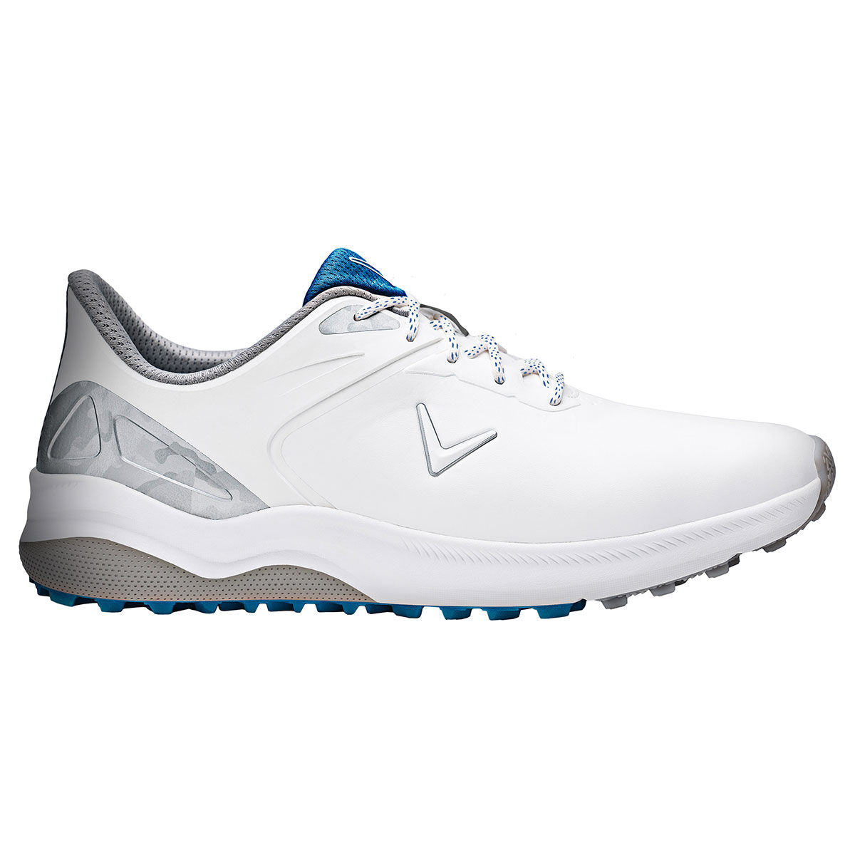 Callaway Golf Mens White and Silver Waterproof Lazer Spikeless Golf Shoes, Size: 10 | American Golf von Callaway Golf