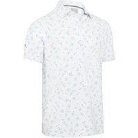 Callaway ALL OVER GOLF & TUCAN PRINT Halbarm Polo weiß von Callaway