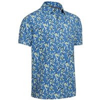 Callaway ALL OVER TROPICAL PRINT Halbarm Polo blau von Callaway