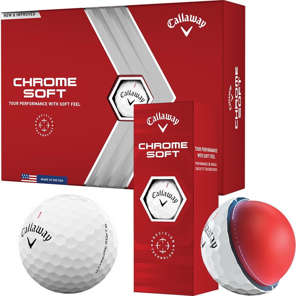 'Callaway Chrome Soft Golfball 3er weiss' von Callaway