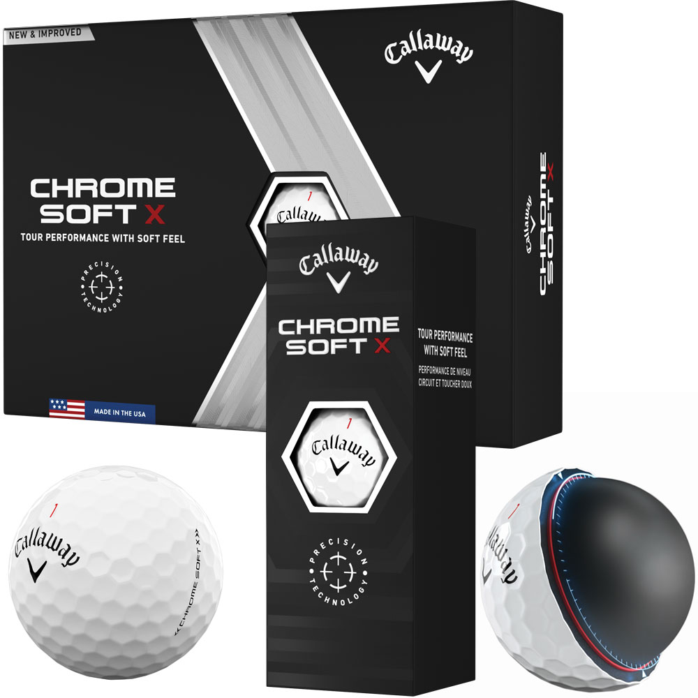 'Callaway Chrome Soft X Golfball 3er weiss' von Callaway