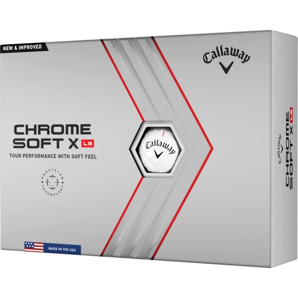 Callaway Chrome Soft X LS Golfbälle - 12er Pack weiß von Callaway